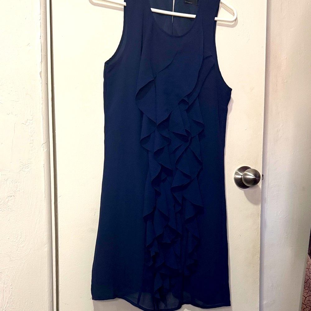 Vero Moda Deep Blue Ruffle Midi Dress